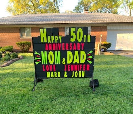 Black Sign Specialist Anniversary Sign 1