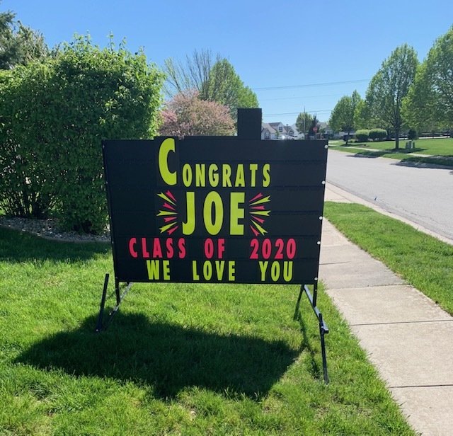 Black Sign Specialist Graduation Yard Sign