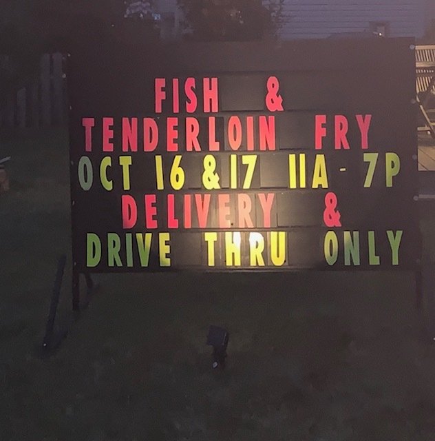 Black Sign Specialist with lights